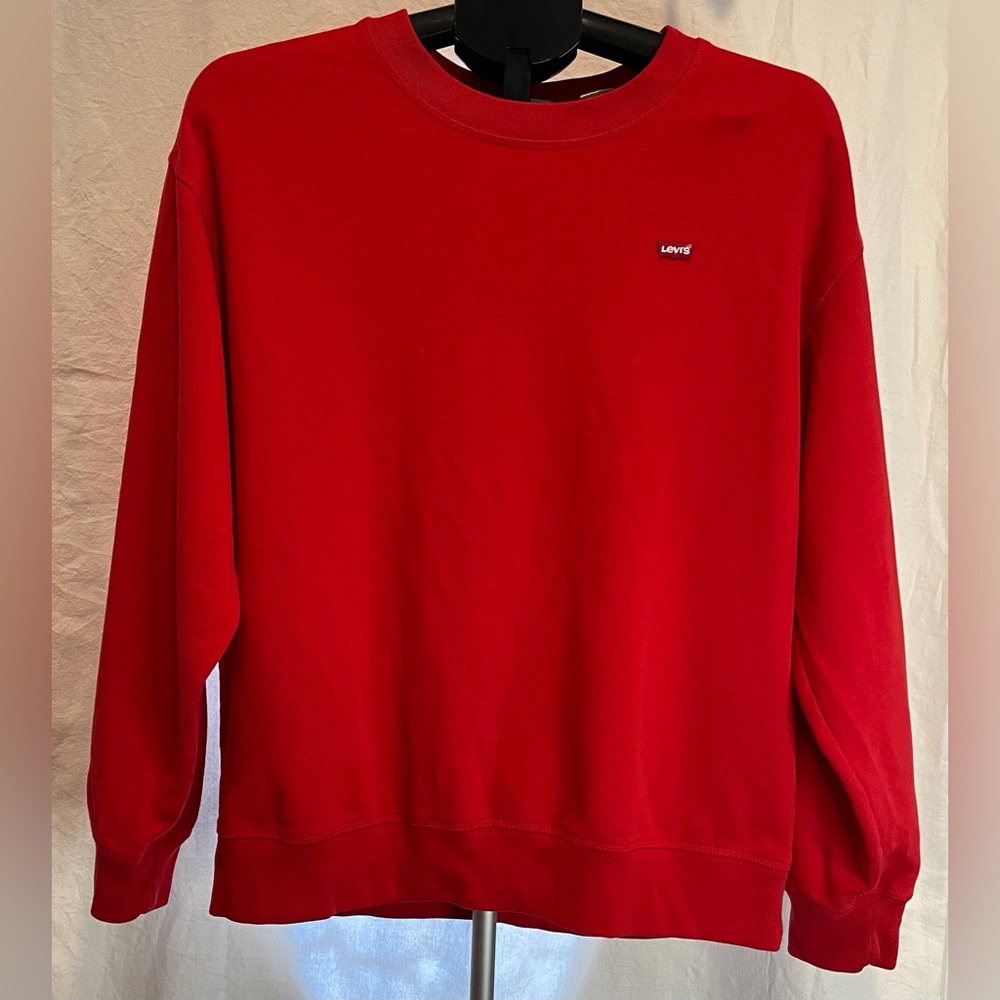Men’s Levi Red Sweatshirt W/Logo Large